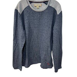 Tommy Bahama Crewneck Sweatshirt Blue Mens XL Heathered Knit Raglan Sweater